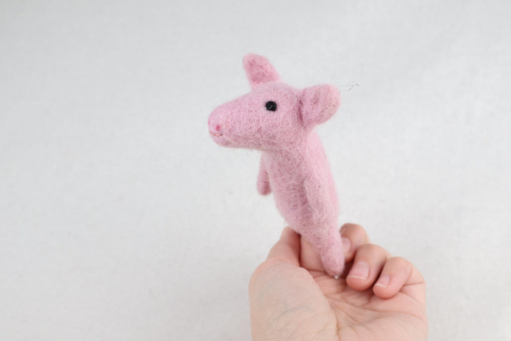 Niedliche Fingerpuppe Schwein aus Filz I Fingerspiel I Bauernhoftier I Pferd I Spielzeug Montessori I Geschichten erzählen
