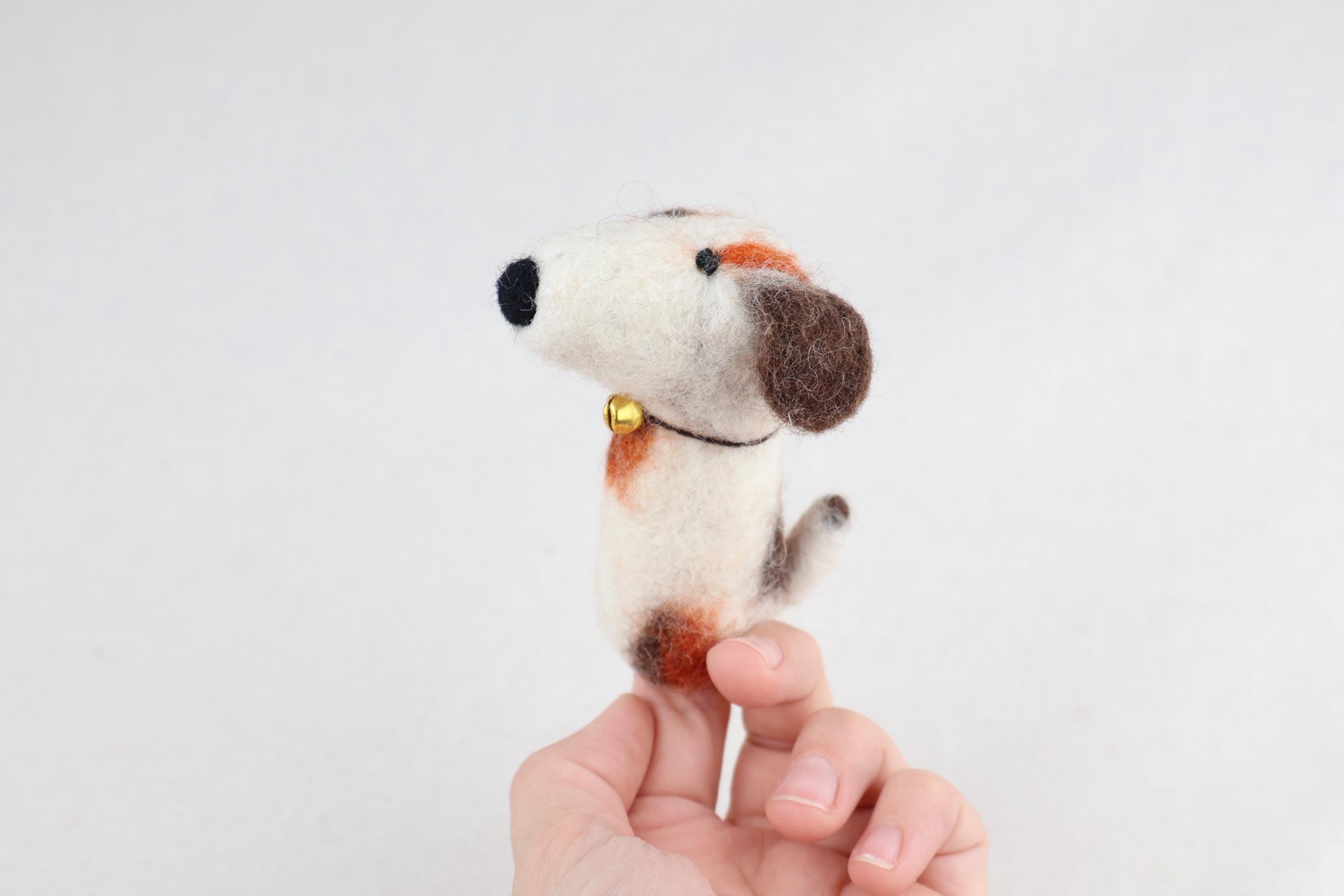 Niedliche Fingerpuppe Hund aus Filz I Fingerspiel I Bauernhoftier I Hunde I Spielzeug Montessori I Geschichten erzählen