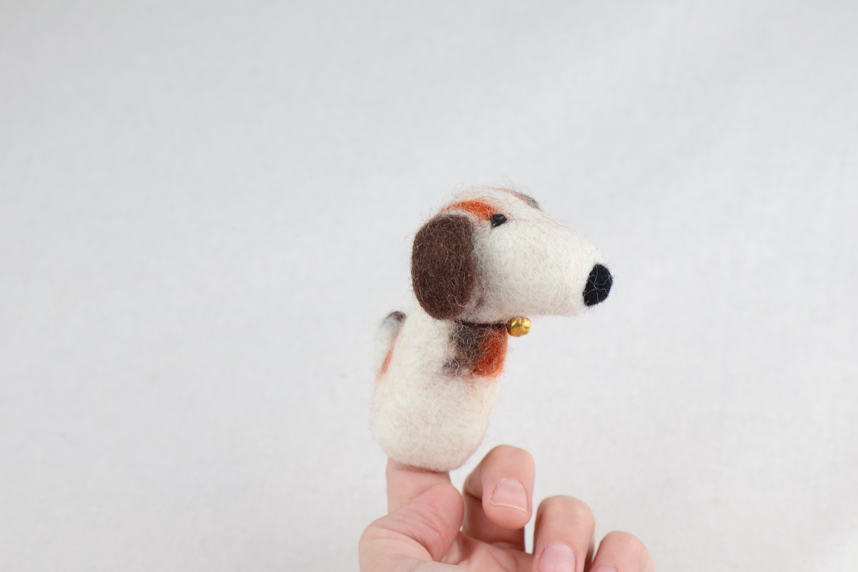 Niedliche Fingerpuppe Hund aus Filz I Fingerspiel I Bauernhoftier I Hunde I Spielzeug Montessori I Geschichten erzählen