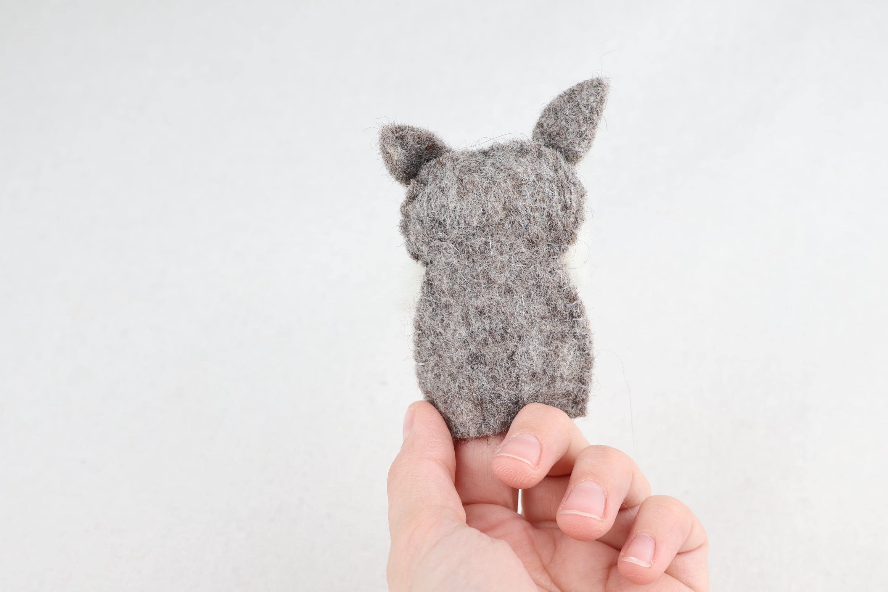Fingerpuppe Wolf aus Filz I Fingerspiel I Waldtiere I Wolfspiel I Spielzeug Montessori I Geschichten erzählen