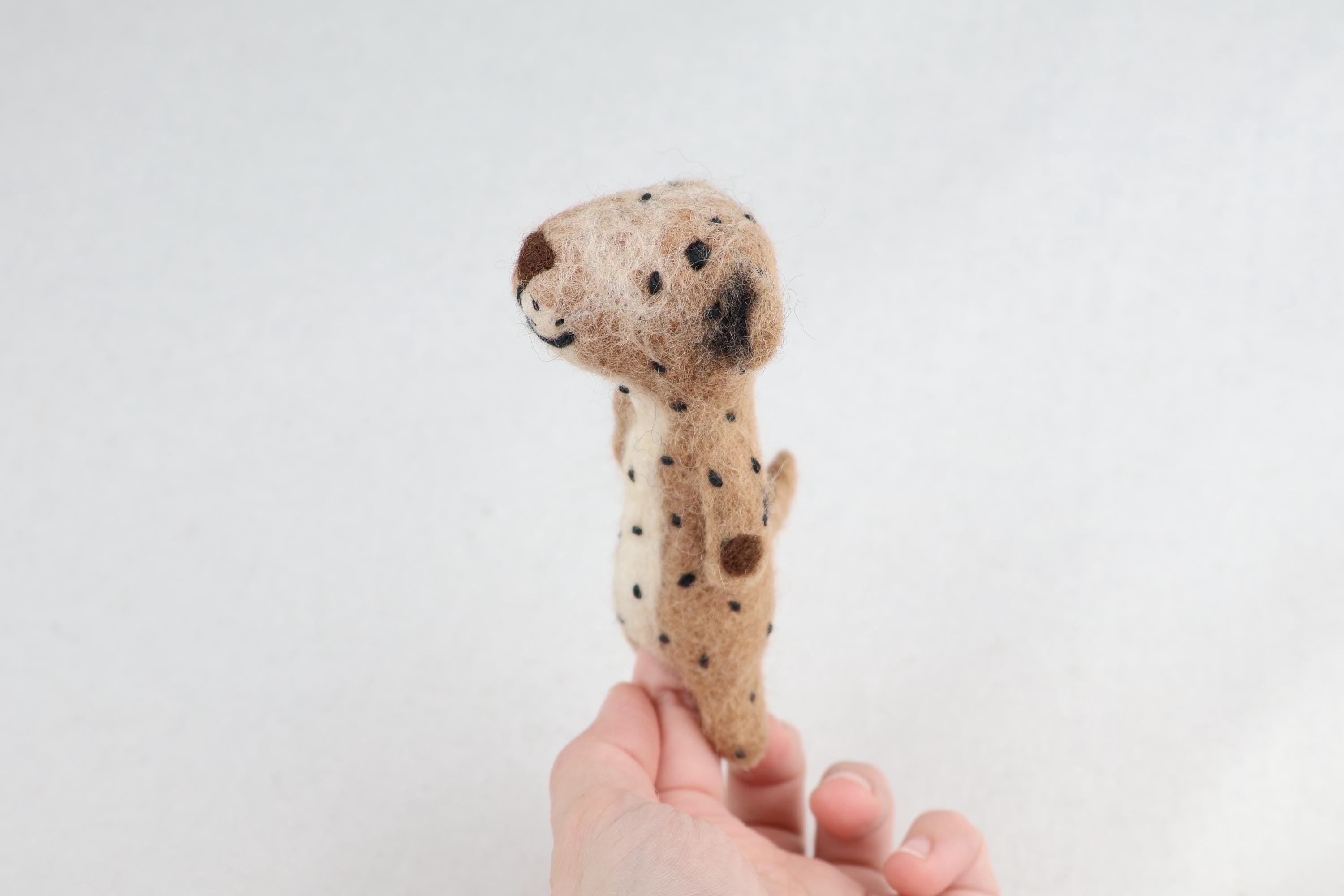 Niedliche Fingerpuppe Gepard aus Filz I Fingerspiel I Wildtiere I Spielzeug Montessori I Geschichten erzählen I Dschungel
