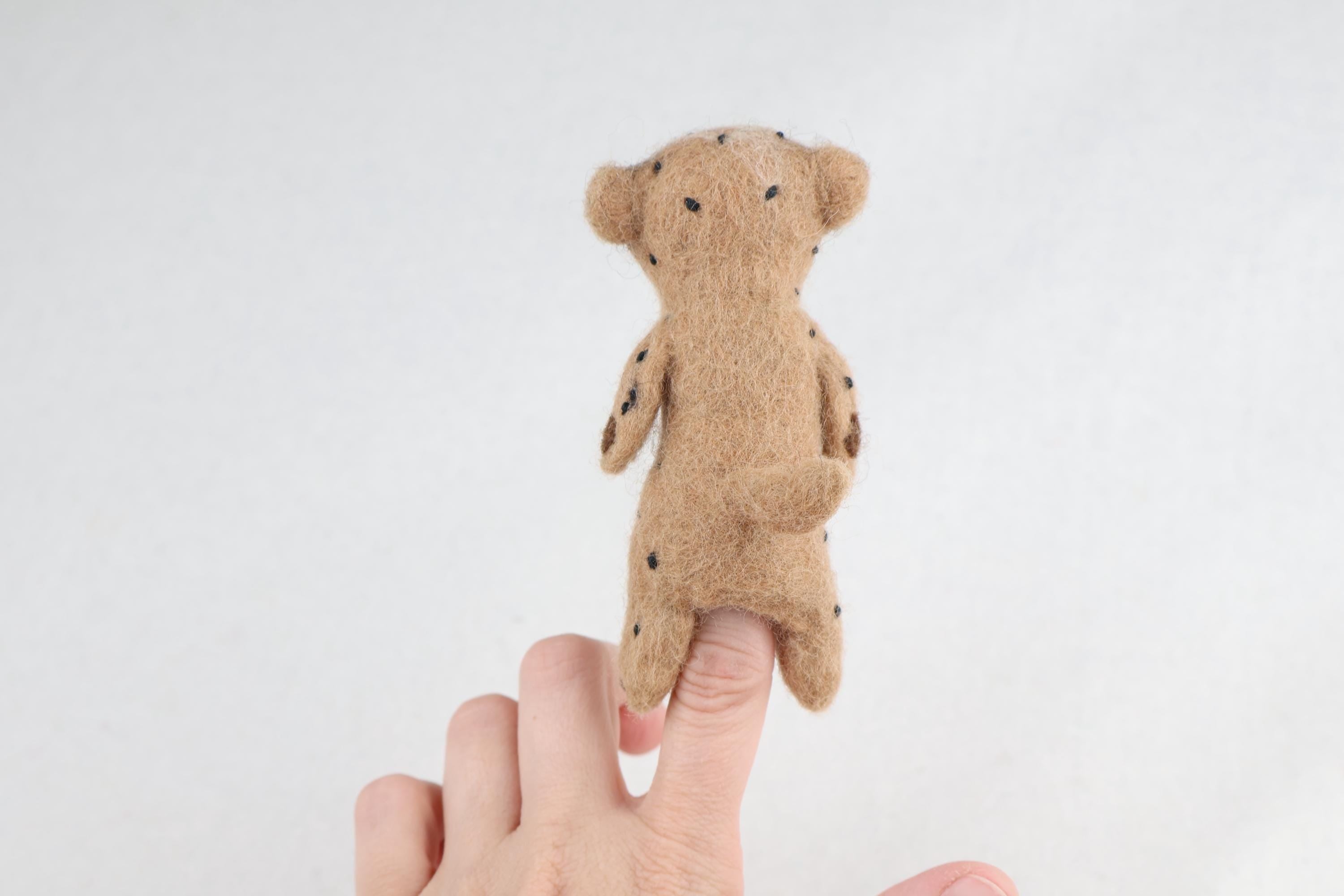 Niedliche Fingerpuppe Gepard aus Filz I Fingerspiel I Wildtiere I Spielzeug Montessori I Geschichten erzählen I Dschungel
