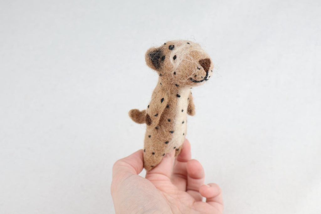 Niedliche Fingerpuppe Gepard aus Filz I Fingerspiel I Wildtiere I Spielzeug Montessori I Geschichten erzählen I Dschungel