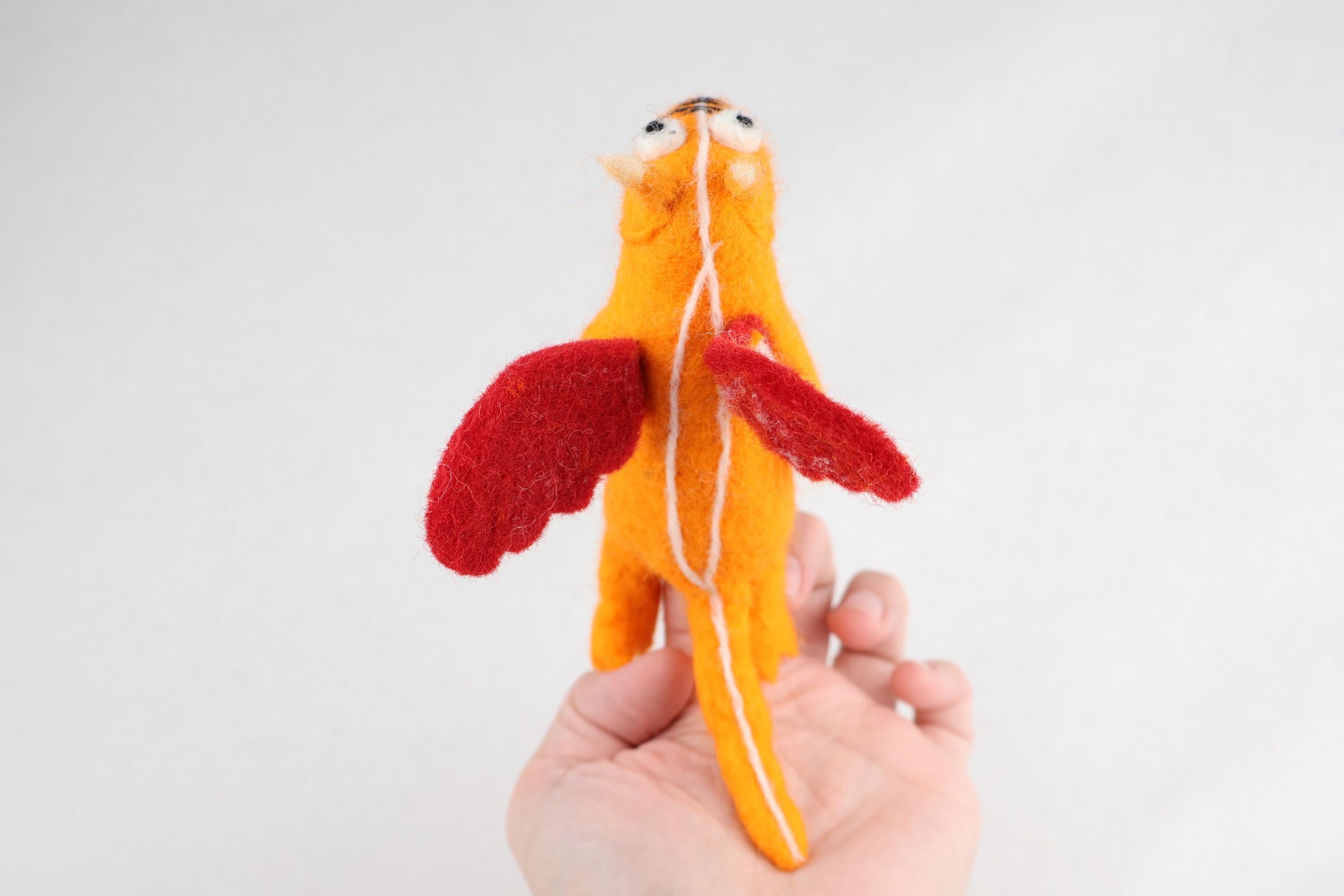 Niedliche Fingerpuppe Monster aus Filz I Fingerspiel I Drache I süßes Monster I Spielzeug Montessori I Geschichten erzählen