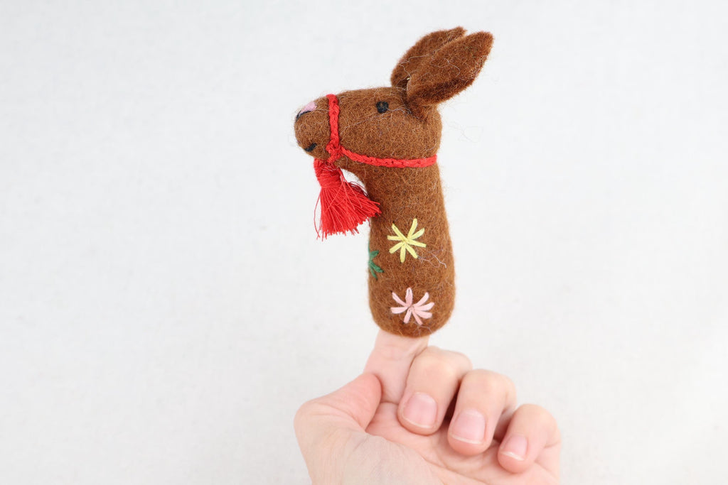 Niedliche Fingerpuppe Lama aus Filz I Fingerspiel I Spielzeug Montessori I Geschichten erzählen I Lama zum Spielen