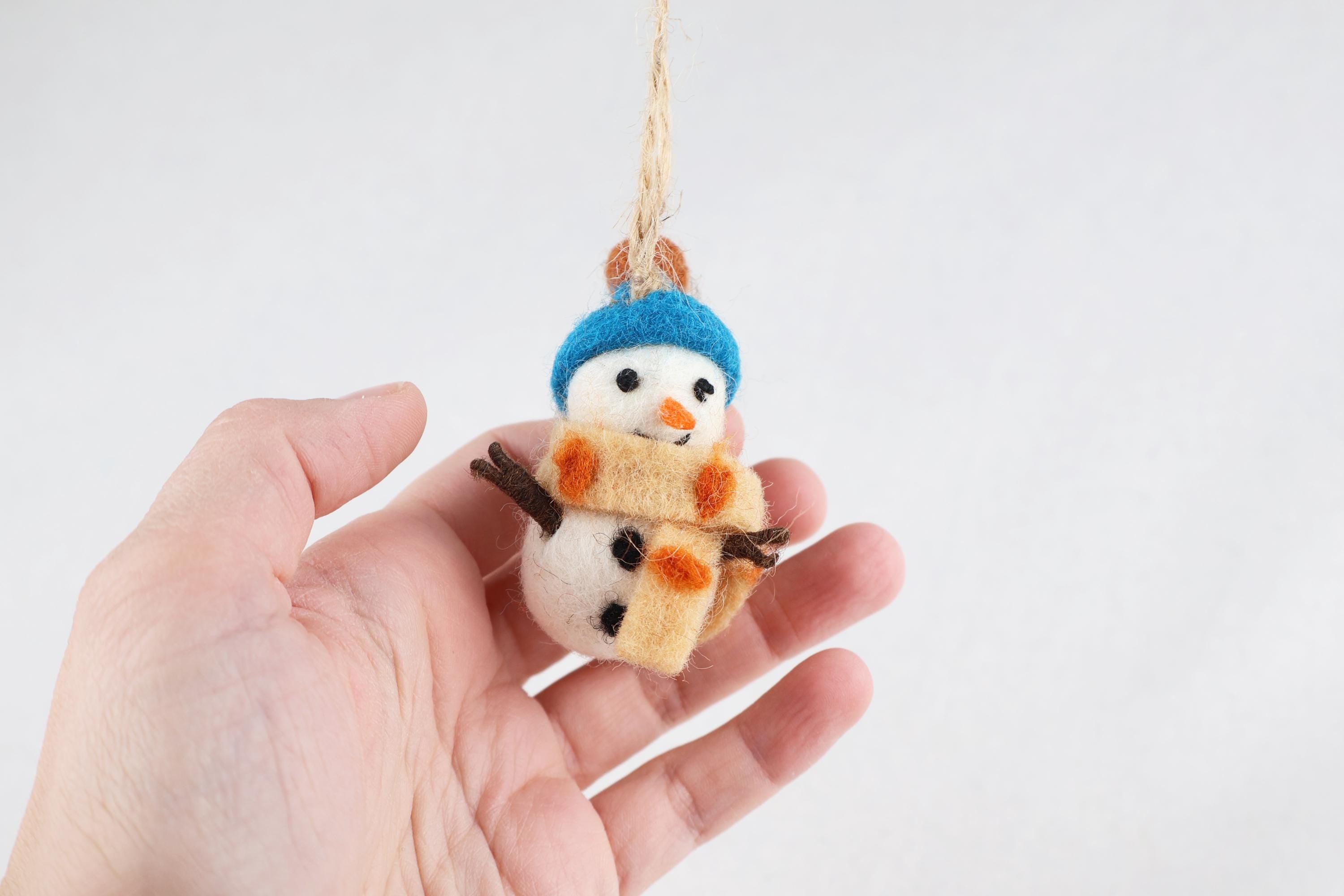 4-er Set Schneemann Anhänger I Schneemänner aus Filz I Christbaumschmuck I Schneemann Deko I Weihnachtsdeko I Filz Winterdeko I Schneemänner