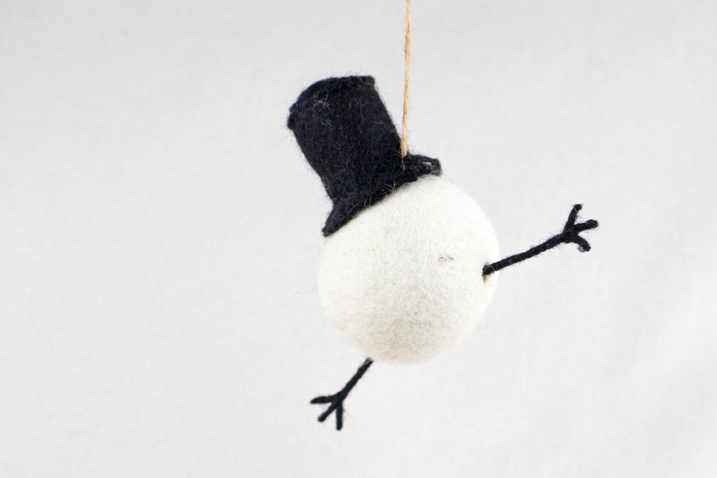 Christbaumkugel Schneemann I Weihnachtsdeko I Christmas I Kugeln handgemacht I Weihnachtsschmuck I Christbaumkugel Filz I Weihnachtskugel