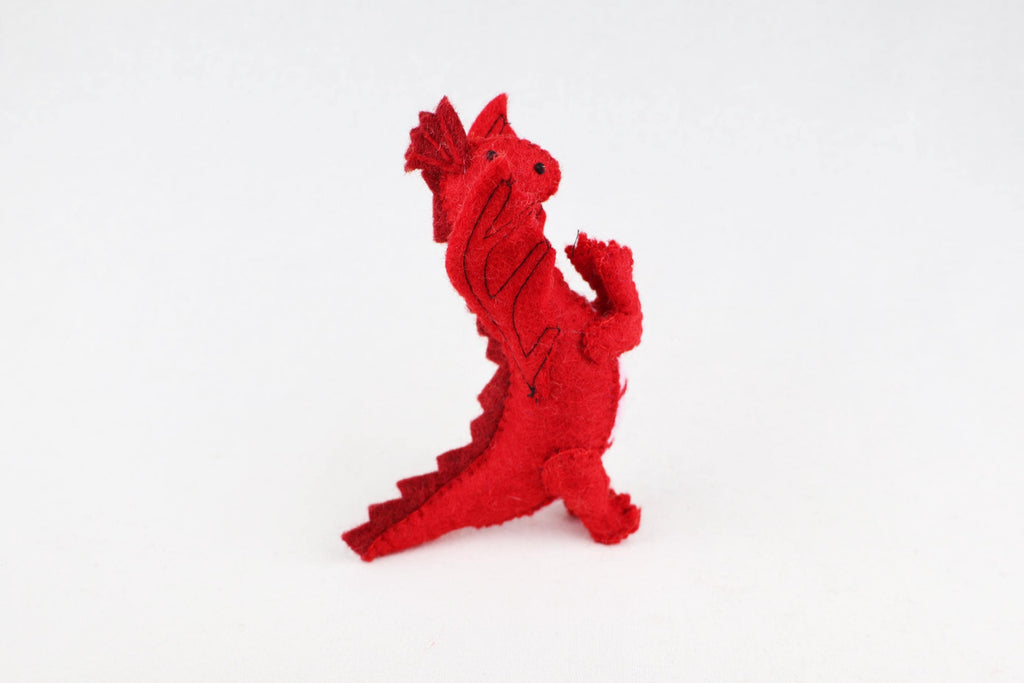 Roter Drache aus Filz I Spielzeug I Dekofigur I Dragon I handgemachtes Spielzeug I Filz Drache I Filz Figur I Drache Spiel