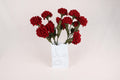 Rote Dahlie aus Filz | handgefertigter Blumenstiel | biegsame Filzblume | dauerhafte Blumendeko | Fair Trade Nepal