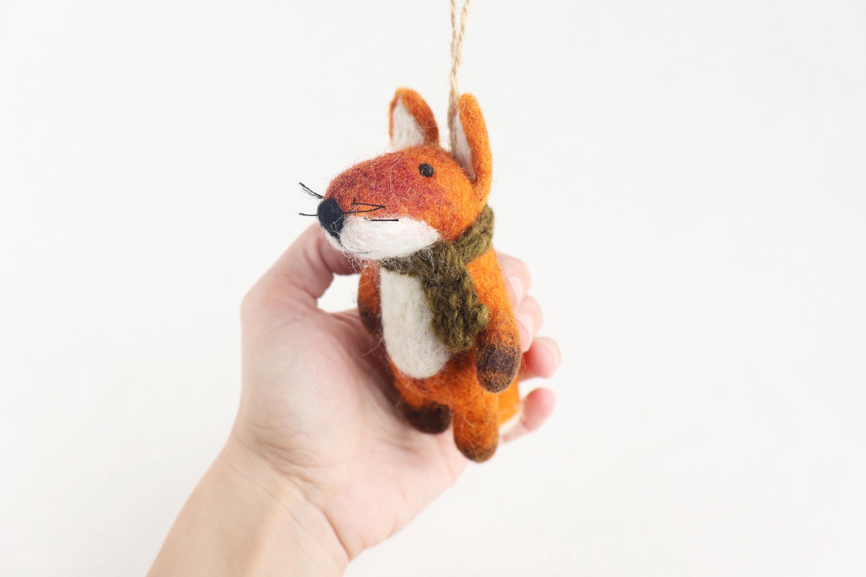 Weihnachtsanhänger Fuchs mit Schal I Christbaumschmuck I Weihnachtsdeko I Winter I Weihnachtsbaum I Fuchs aus Filz