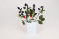 Himbeerzweig aus Filz | handgefertigte Filzblume mit Beeren | biegsamer Dekozweig | dauerhafte Blumendeko | Fair Trade Nepal I Blumenstrauß