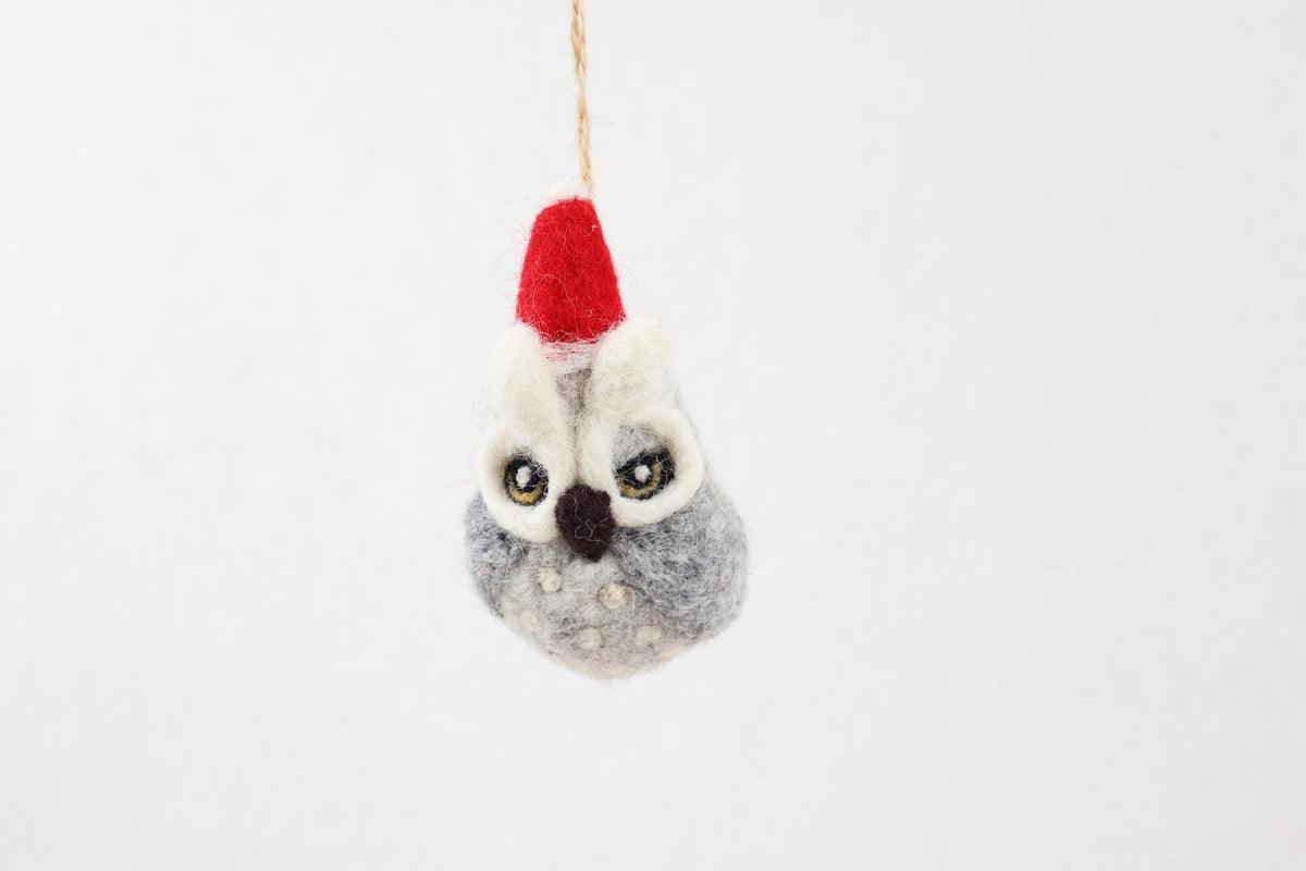 Anhänger Weihnachtseule I Deko aus Filz I Winter I Weihnachtsbaum I Herbstdeko I Anhänger aus Filz I Waldtiere I Schleiereule