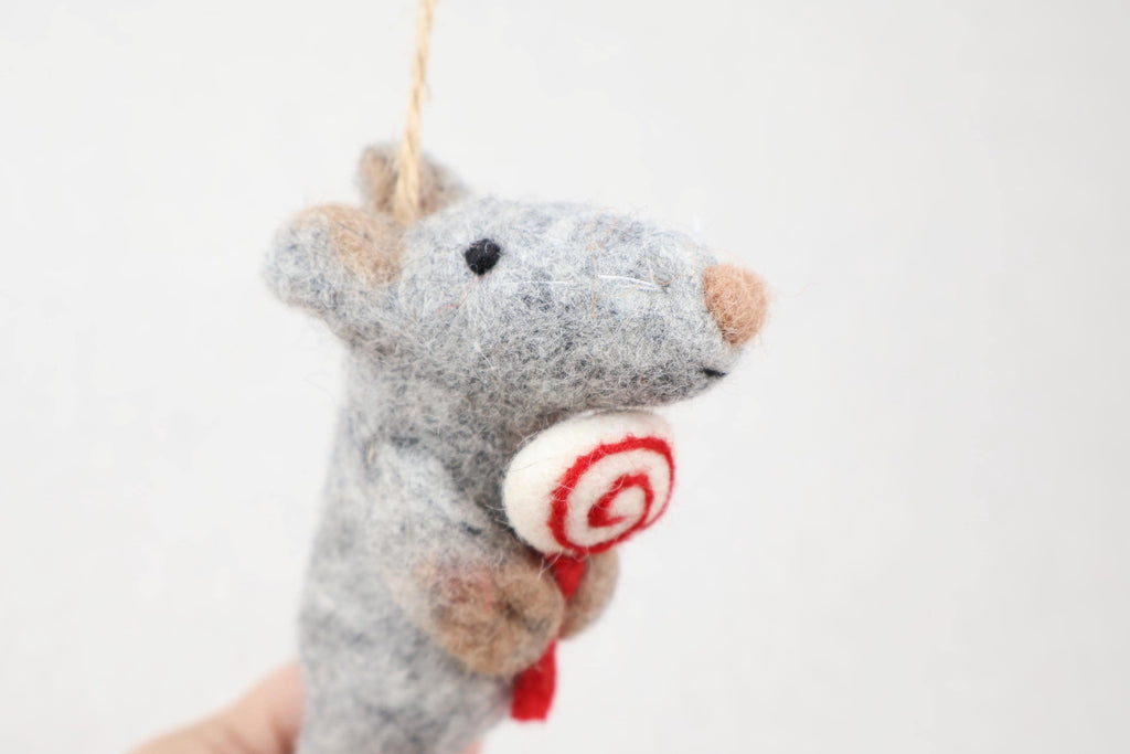 Weihnachtsanhänger Maus mit Lolli Christbaumschmuck Weihnachtsdeko I Winter Weihnachtsbaum I Weihnachtsmaus I Frühjahr