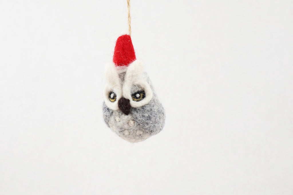 Anhänger Weihnachtseule I Deko aus Filz I Winter I Weihnachtsbaum I Herbstdeko I Anhänger aus Filz I Waldtiere I Schleiereule