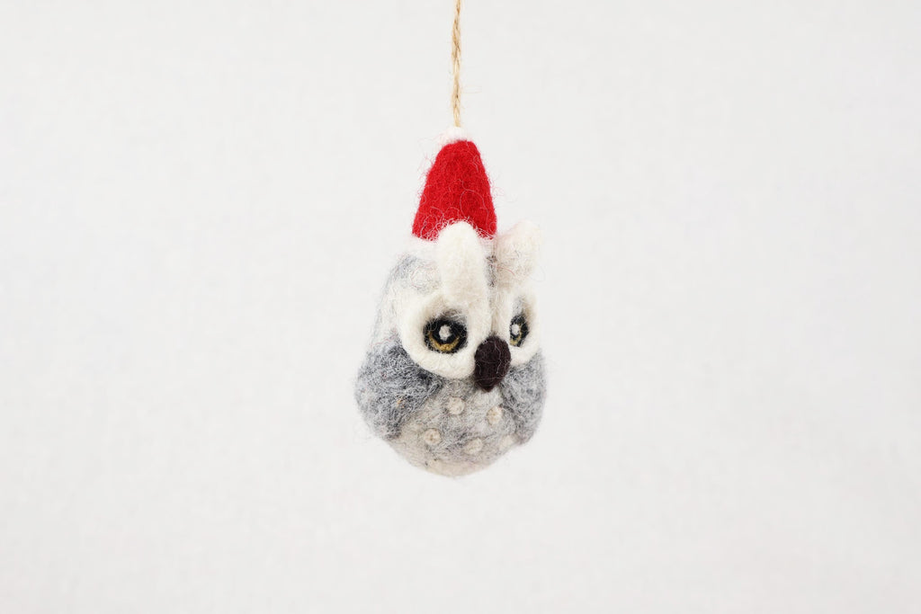 Anhänger Weihnachtseule I Deko aus Filz I Winter I Weihnachtsbaum I Herbstdeko I Anhänger aus Filz I Waldtiere I Schleiereule