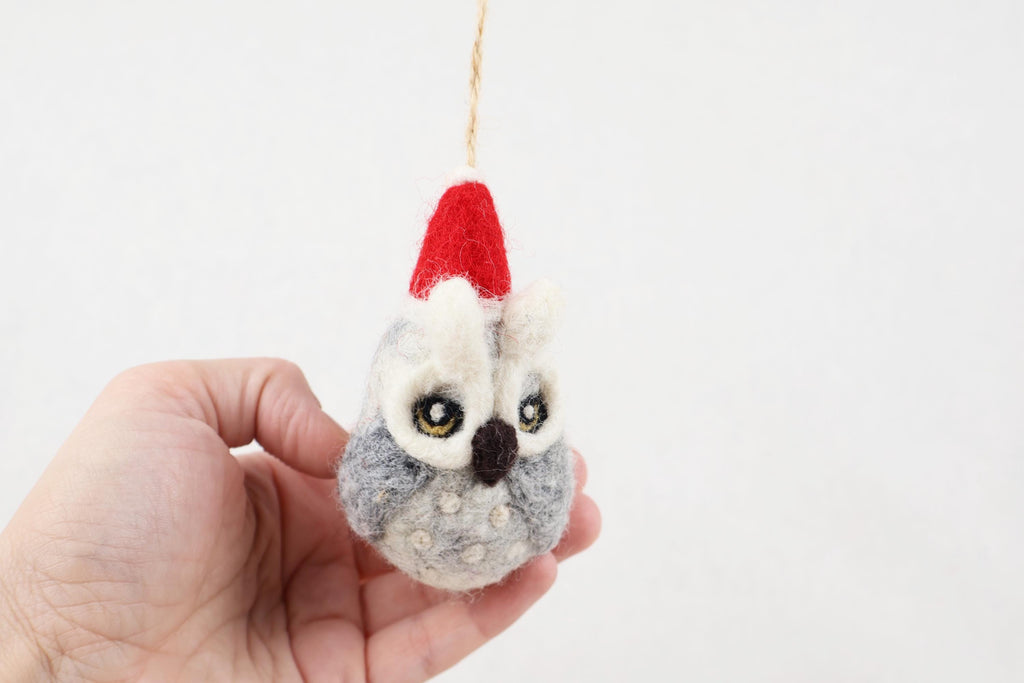 Anhänger Weihnachtseule I Deko aus Filz I Winter I Weihnachtsbaum I Herbstdeko I Anhänger aus Filz I Waldtiere I Schleiereule
