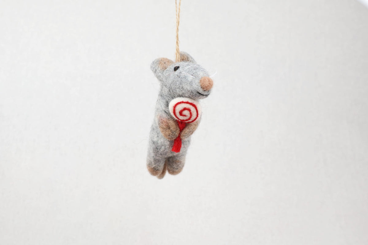 Weihnachtsanhänger Maus mit Lolli Christbaumschmuck Weihnachtsdeko I Winter Weihnachtsbaum I Weihnachtsmaus I Frühjahr