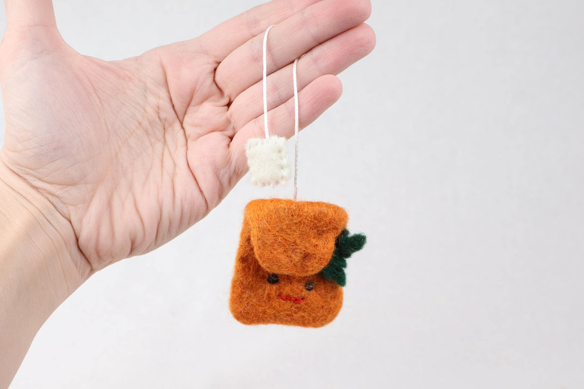 Teebeutel aus Filz | Weihnachtsanhänger & Geschenk für Teeliebhaber I Christbaumschmuck I Weihnachtsdeko I lustige Weihnachtsdeko