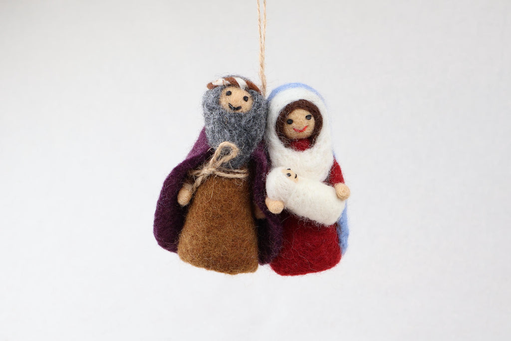 Weihnachtsanhänger Maria und Josef I Christbaumschmuck Weihnachtsdeko I Winter Weihnachtsbaum I Heilige Familie