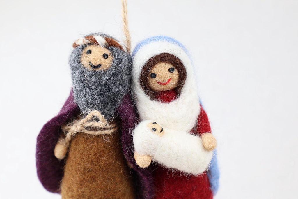 Weihnachtsanhänger Maria und Josef I Christbaumschmuck Weihnachtsdeko I Winter Weihnachtsbaum I Heilige Familie