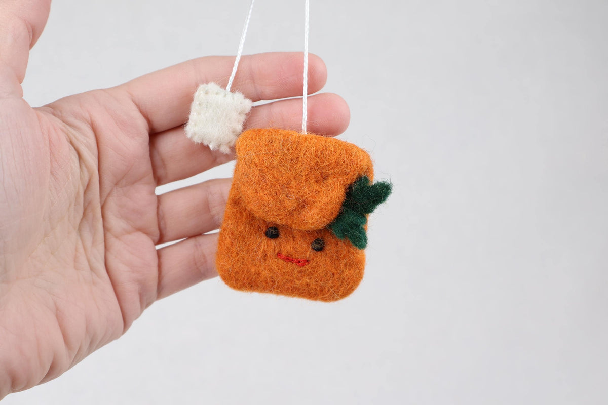 Teebeutel aus Filz | Weihnachtsanhänger & Geschenk für Teeliebhaber I Christbaumschmuck I Weihnachtsdeko I lustige Weihnachtsdeko