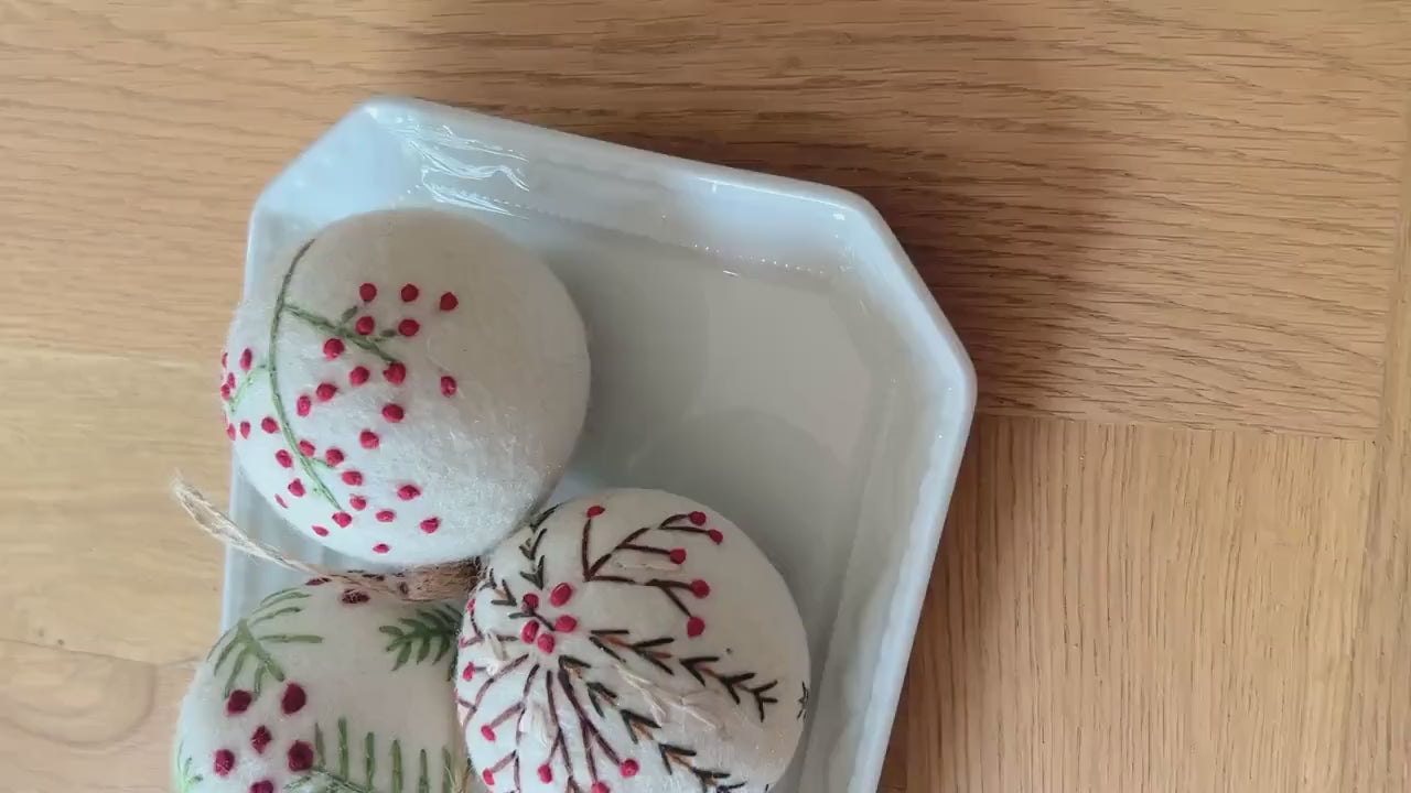 Weihnachtskugel aus Filz handgemacht I Weihnachtsdeko I Anhänger I Kugeln handgemacht I Weihnachtsschmuck I Christbaumkugel Filz I